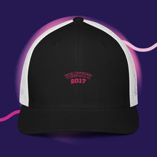 Load image into Gallery viewer, &quot;VANITY 2017&quot; Closed-back trucker cap