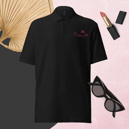 'Woman I Am' Business pique polo shirt